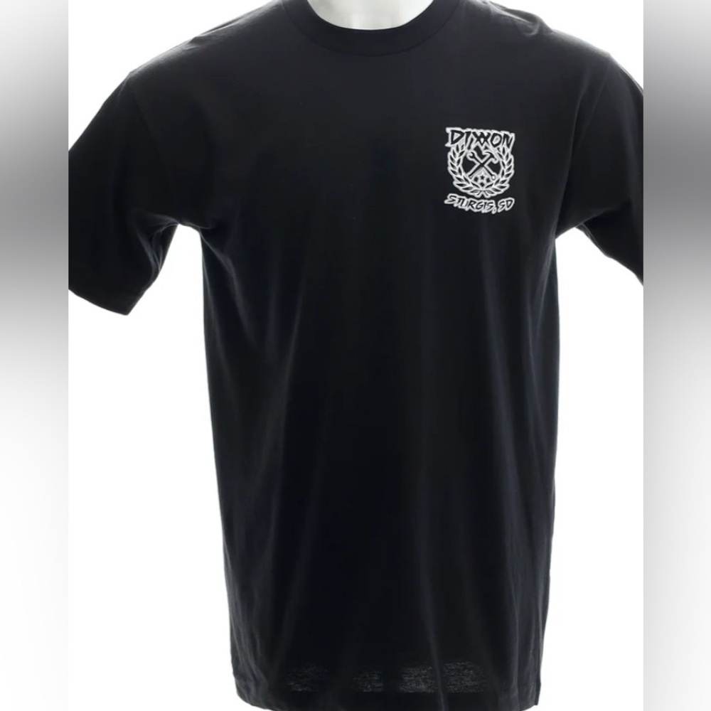 Dixxon Flannel Co X Sturgis Grey Sketchy Crest men’s tshirt black